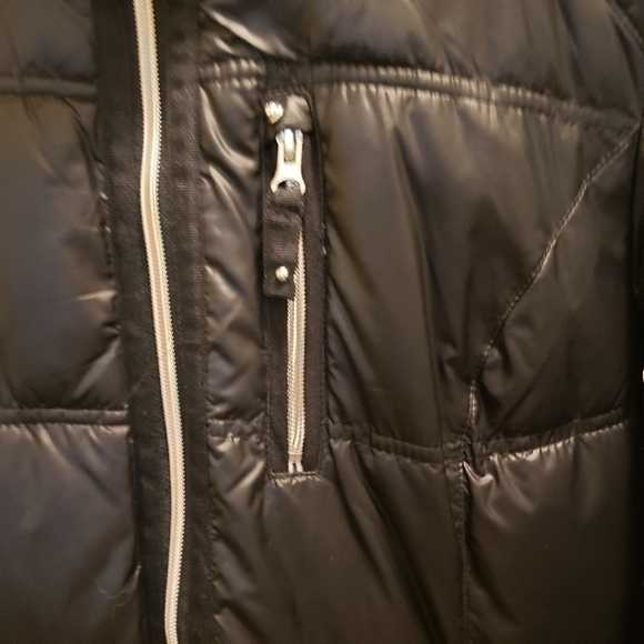 Laundry by Design Black Puffer Jacket Faux Fur Size Small - Picture 5 of 16